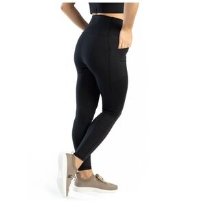Spyder Leggings Women Small Black Fleece Lined‎ High Waisted Pockets Athleisure